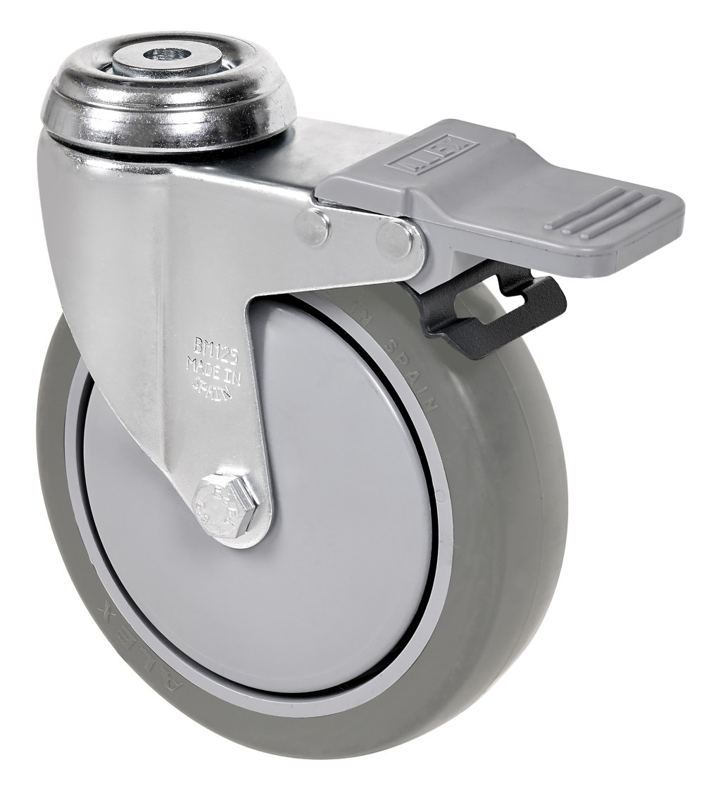 SERIE BHA-PGAIB, Agujero pasante/Giratorio/Freno Rueda y Soporte