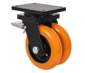 SERIE HLG-HUAB, Platina/Giratorio/Freno Rueda y Soporte