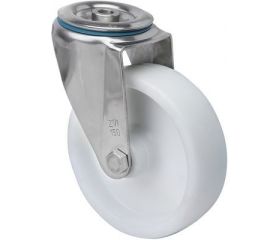 R.GIR.AGUJERO M10 INOX.20ZVLI80-UT POLIAMIX BLANCO EJE LISO