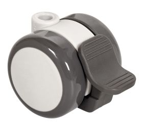 SERIE DB-PU BLANCA, Agujero pasante/Giratorio/Freno Rueda