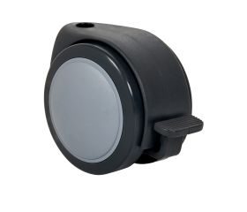 SERIE DKG-PU, Agujero pasante/Giratorio/Freno Rueda