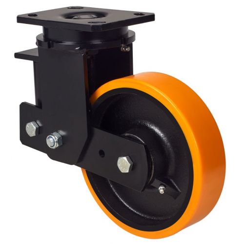 R.GIR.PLACA 10HLSB200-HUB SUSPENSION HIERRO-POLIUR.NARANJA EJE BOLAS