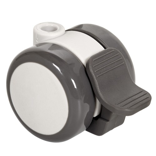 SERIE DB-PU BLANCA, Agujero pasante/Giratorio/Freno Rueda