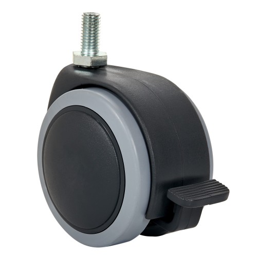 SERIE DKG-TPR, Espiga roscada/Giratorio/Freno Rueda