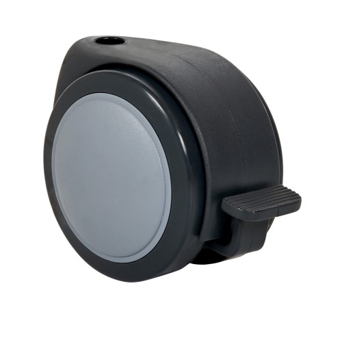 SERIE DKG-PU, Agujero pasante/Giratorio/Freno Rueda