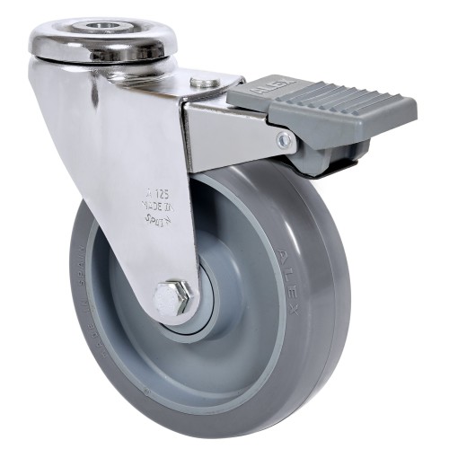 SERIE A-PU (AH PEQ), Agujero pasante/Giratorio/Freno Rueda y Soporte