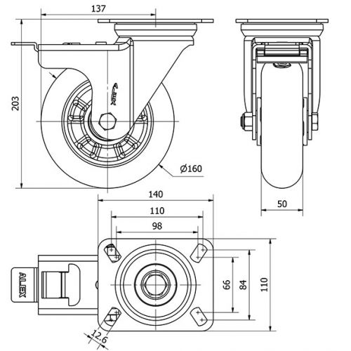 R.GIR.PLACA FR.4mm 10ZVRFD160-AUAB ALUM-POLIUR.NARANJA BOLAS BALONA