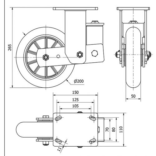 R.FIJA 17HLSB200-AUAB SUSPENSION POLIUR.NARANJA EJE BOLAS BALONA