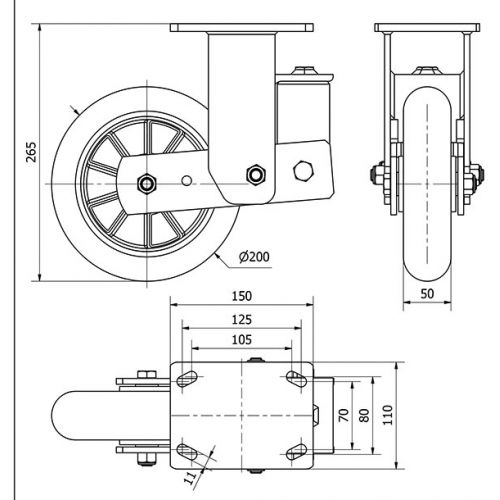 R.FIJA 17HLSB200-AUAGB SUSPENSION POLIUR.VERDE EJE BOLAS BALONA