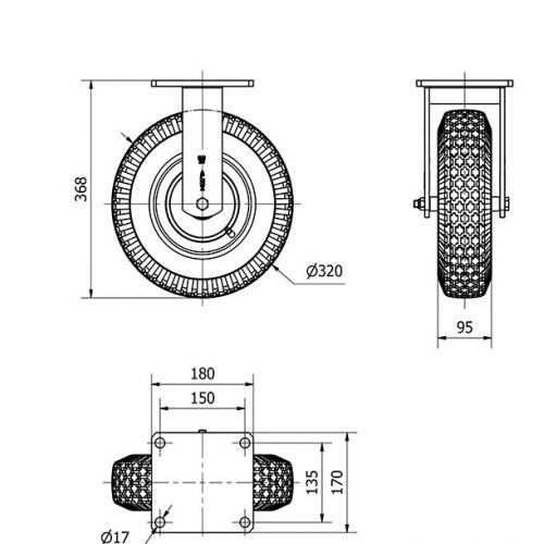 R.FIJA 17HLBI320-RITB METALICO-NEUMATICA EJE BOLAS