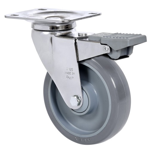 SERIE A-PU (AH PEQ), Platina/Giratorio/Freno Rueda y Soporte