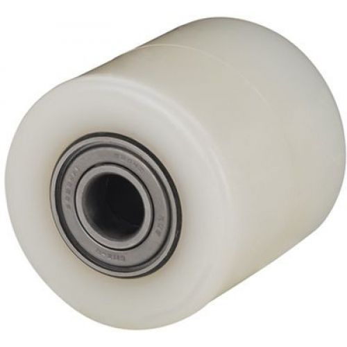 RODILLO TRANSPALETA KNB82-20-90 NYLON BLANCO EXTRAFUERTE EJE BOLAS