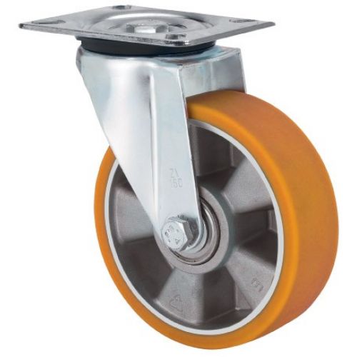 R.GIR.PLACA 4mm 10ZVR160-AUB ALUMINIO-POLIUR.NARANJA EJE BOLAS