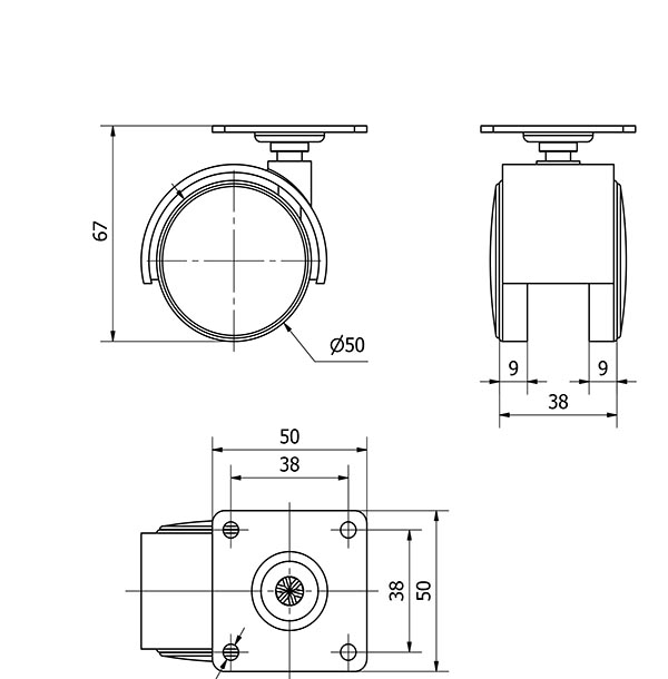R.GIR.PLACA 10DK50 POLIAMIX NEGRO