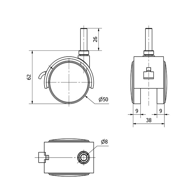R.GIR.31DKF50 ESP.LISA FRENO