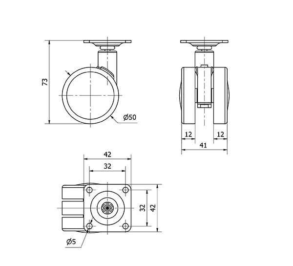 R.GIR.PLACA 10DKP50 NYLON-PLATEADA