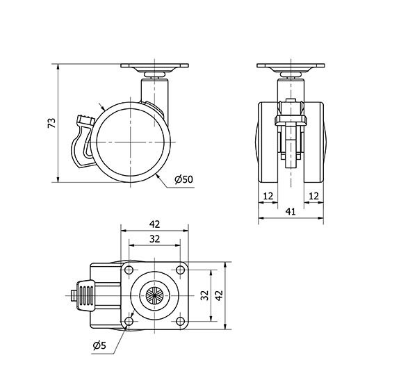 R.GIR.10DKPF50 PLATEADA Y FRENO