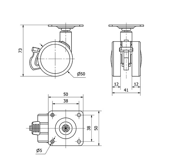 R.GIR.PLACA FRENO 10DKMF50 NYLON-MADERA HAYA
