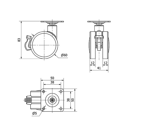 R.GIR.PLACA FRENO 10DKMF60 NYLON-MADERA HAYA