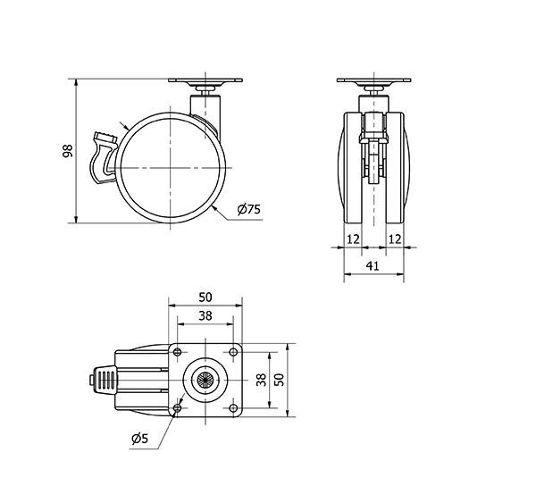 R.GIR.PLACA FRENO 10DKMF75 NYLON-MADERA HAYA