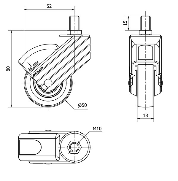 50HP50CP-5PGI50-45 M10x15