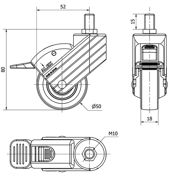 50HPFN50CP-4PGI50-45 M10x15