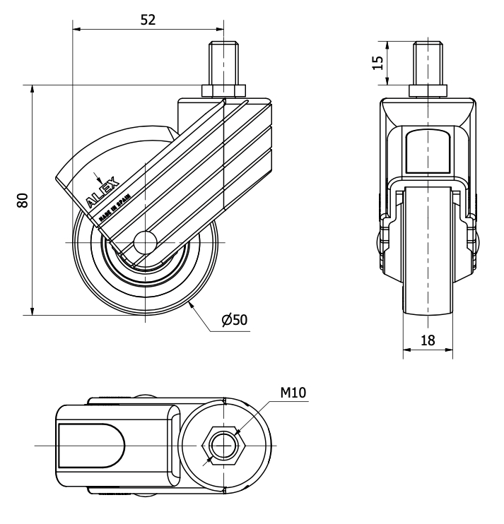 50HP50CP-4PUA50-45 M10x15