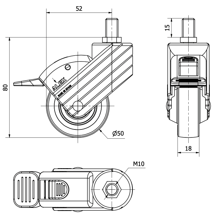 50HPFN50CP-4PUA50-45 M10x15