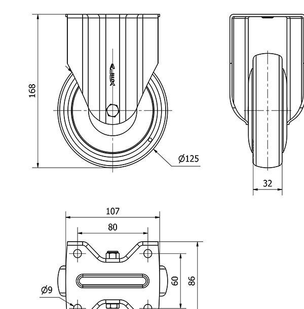 R.FIJA 17A125CP-PGCSB POLIUR.GRIS CONDUCT.EJE BOLAS
