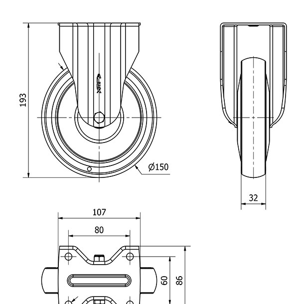 R.FIJA 17A150CP-PGCSB POLIUR.GRIS CONDUCT.EJE BOLAS