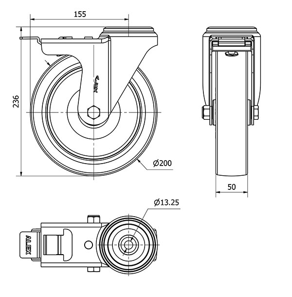 R.GIR.AGUJ.M12 FR.20ZVFD200-POL POLIAMIX BLANCO-POLIUR.MARRON LISO