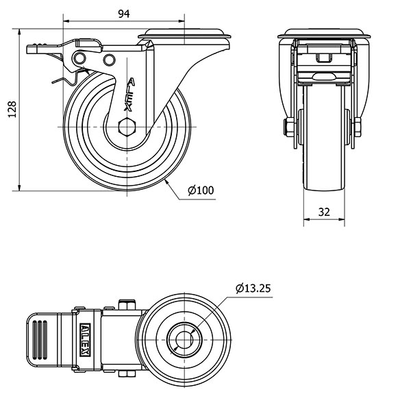 R.GIR.AGUJ.M12 FR.INOX.20ZVIFD100-POL POLIAMIX BL-POLIUR.MARRON LISO