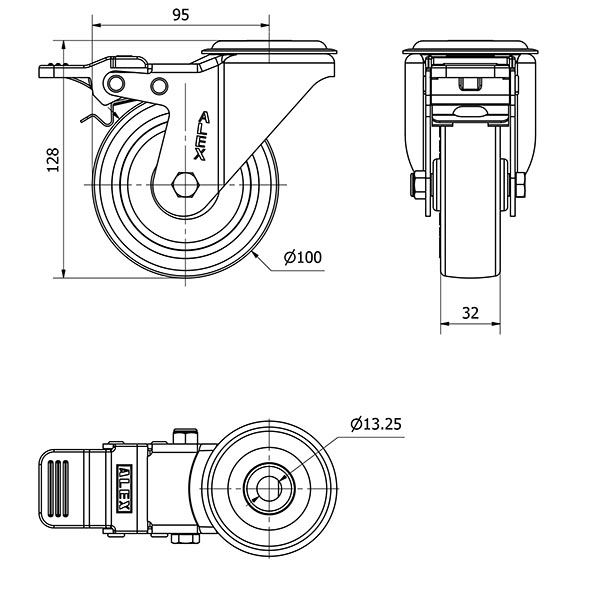 R.GIR.AGUJ.M12 FRENO 20ZVFD100-POA POLIAMIX BLANCO-POLIUR.AZUL LISO