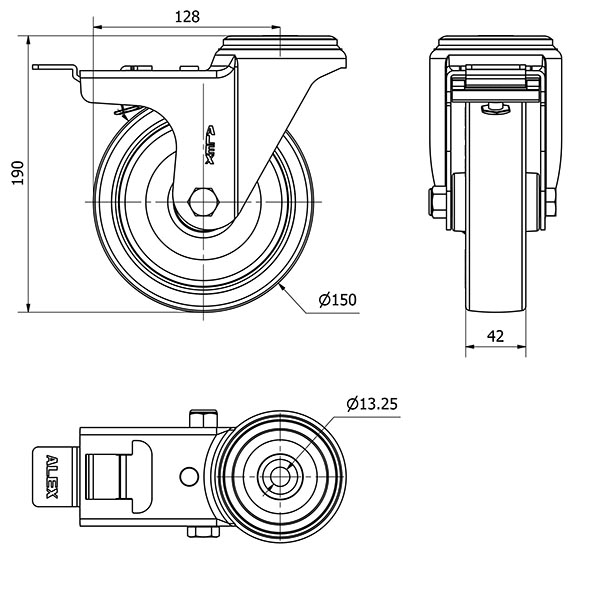 R.GIR.AGUJ.M12 FRENO 20ZVFD150-POA POLIAMIX BLANCO-POLIUR.AZUL LISO