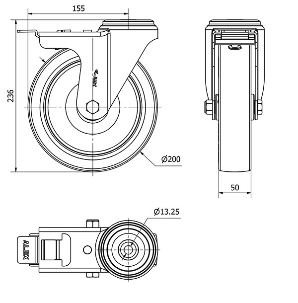 R.GIR.AGUJ.M12 FRENO 20ZVFD200-POA POLIAMIX BLANCO-POLIUR.AZUL LISO