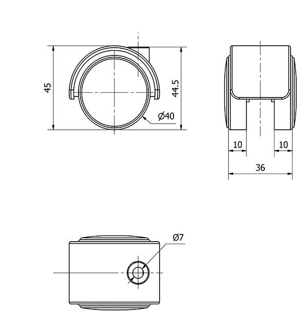 CUERPO DK40 POLIAMIX NEGRO AGUJERO 7 (ESTUFAS)