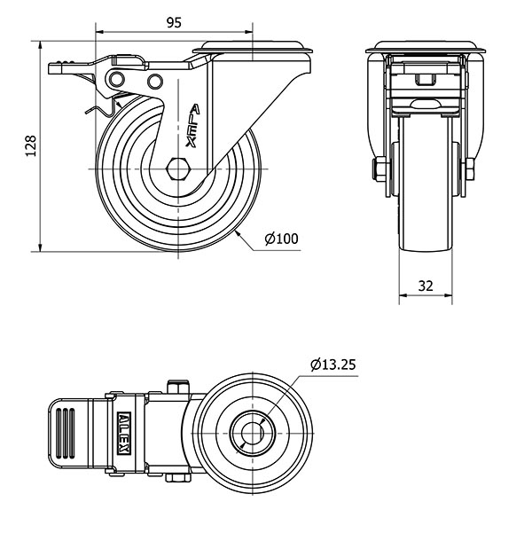 R.GIR.AGUJ.M12 FR.20ZVFD100-POLR POLIAMIX BLANCO-POLIUR.MARRON RODIL