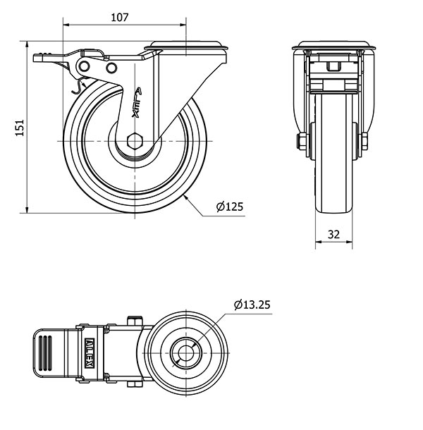 R.GIR.AGUJ.M12 FRENO 20ZVFD125-POAR POLIAMIX BLANCO-POLIUR.AZUL ROD.