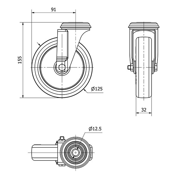 R.GIR.AGUJ.M12 INOX.20ZLI125-POL POLIAMIX BLANCO-POLIUR.MARRON LISO
