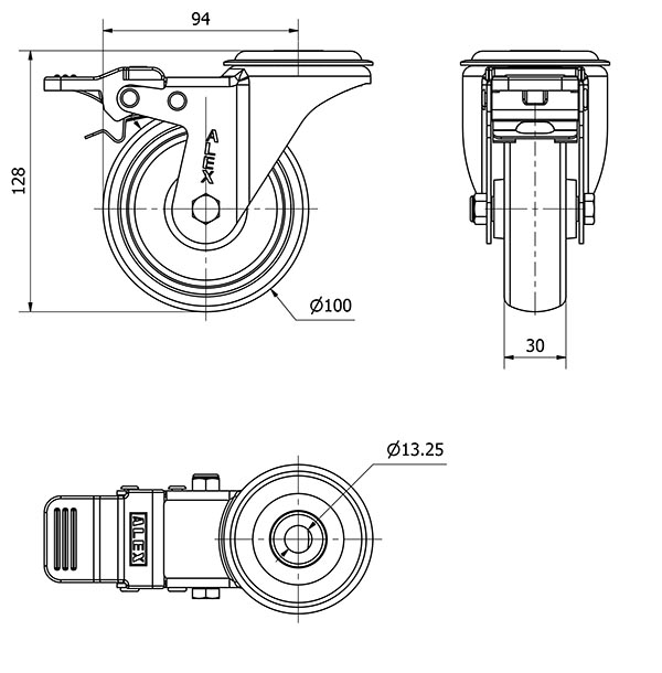 R.GIR.AGUJ.M12 FR.INOX.20ZVIFD100-PGZR POLIAMIX-GOMA GR.INYECT.RODIL