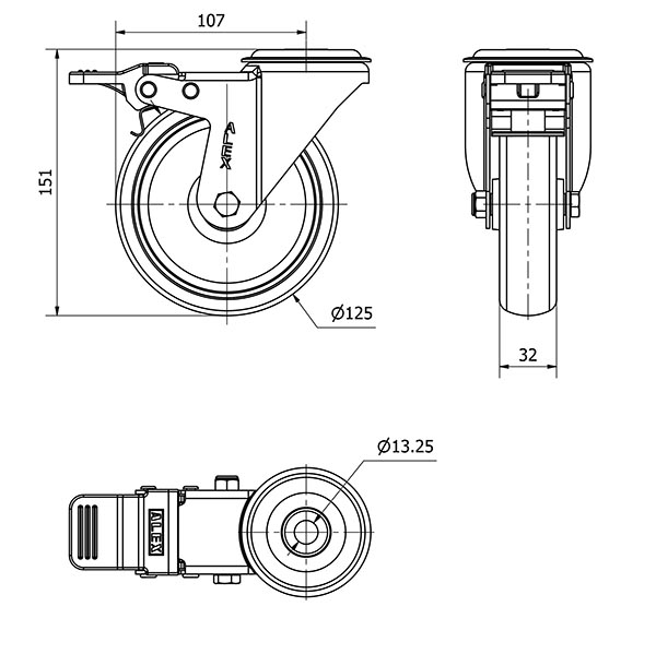 R.GIR.AGUJ.M12 FR.INOX.20ZVIFD125-PGZR POLIAMIX-GOMA GR.INYECT.RODIL