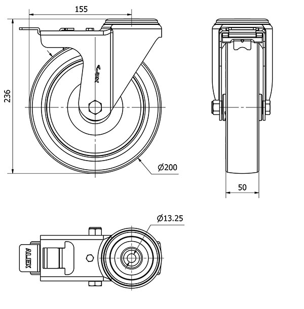 R.GIR.AGUJ.M12 FR.INOX.20ZVIFD200-POL POLIAMIX BL-POLIUR.MARRON LISO
