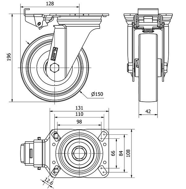 R.GIR.PLACA MEC.DIR.10ZVMD150-POA POLIAMIX BLANCO-POLIUR.AZUL LISO