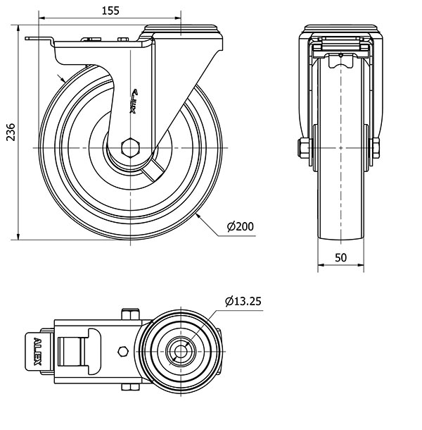 R.GIR.AGUJ.M12 FR.INOX.20ZVIFD200-POLR POLIAMIX BL-POLIUR.MARRON ROD