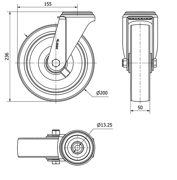 R.GIR.AGUJ.M12 INOX.20ZVI200-POAR POLIAMIX BLANCO-POLIUR.AZUL RODILL