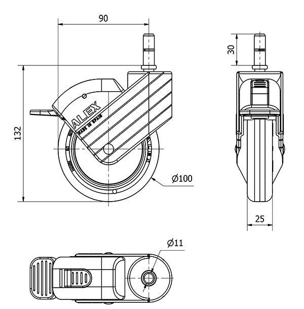 R.GIR.ESP.LISA M11x30 FR.30HPCFN100CP-PLGIC POLIAMIX-G.GR.ANTIES.LIS