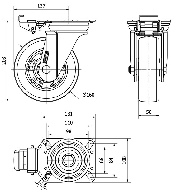 R.GIR.PLACA MEC.DIR.4mm 10ZVRMD160-AUGB ALUMINIO-POLIUR.VERDE BOLAS