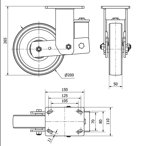 R.FIJA 17HLSB200-FTB SUSPENSION NYLON BLANCO EXTRAFUERTE EJE BOLAS