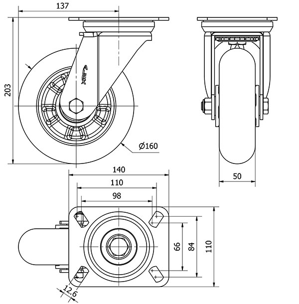 R.GIR.PLACA 4mm 10ZVR160-AUAB ALUMINIO-POLIUR.NARANJA BOLAS BALONA