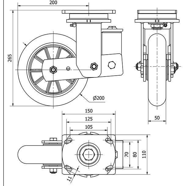 R.GIR.PLACA 10HLSB200-AUAB SUSPENSION POLIUR.NARANJA BOLAS BALONA